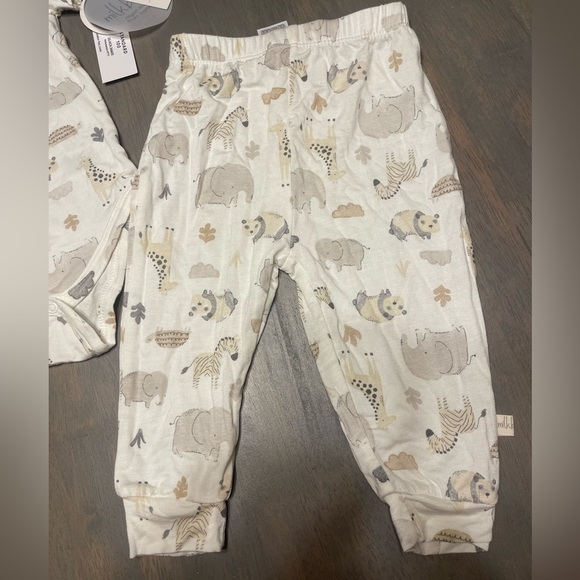 👶🏻 NEW! • Milkberry • Bamboo 3 Piece Safari Pajamas | 6-9 months - Picture 4 of 7